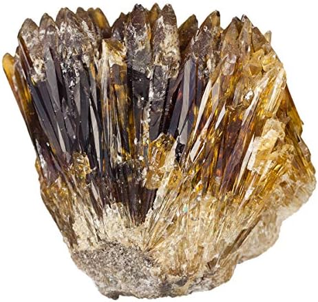 mookaitedecor Paketi - 2 Ürün: Doğal Ham Amber Kalsit Kristal Küme Geode Taş ve Yaprak Şekli Unakite Cep Palm Taş