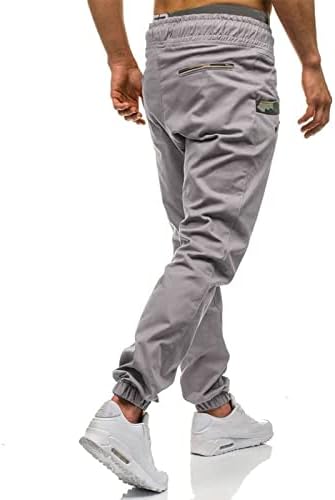 Bir WATERWANG Erkek Sweatpants Kargo Pantolon Joggers Erkekler için Slim Fit Streç Atletik Yürüyüş Erkek Uzun Pantolon