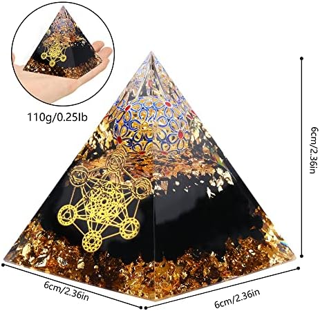 Orgon Piramidi Orgonit Çakra, Pozitif Enerji Başarısı için Şifa Kristal Çakra Taşı Güç Servet Taş Piramit Kristal
