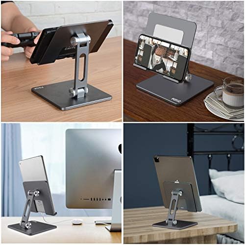 PZOZ Tablet Standı,Masaüstü Ayarlanabilir Stand Çok Açılı Katlanabilir Tablet Tutucu Dock Beşiği iPad Pro 12.9,10.2,