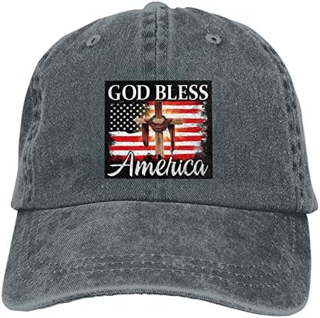 Amerikan Bayrağı Mübarek İnanç beyzbol şapkası erkek Güneş Kapaklar Yıkanabilir Ayarlanabilir Kadın beyzbol şapkası