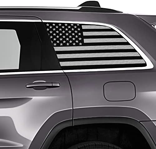 2 adet Önceden Kesilmiş Arka Çeyrek Pencere Amerikan Bayrağı süslü çıkartmalar Vinil Fit Jeep Grand Cherokee 2011-2021