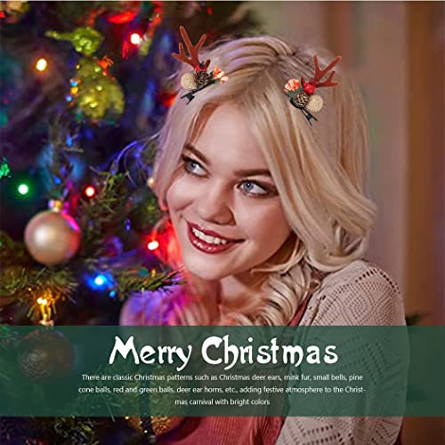 Bartosı Noel saç tokası s Ren Geyiği saç tokası Cosplay Tatil Saç Tokası Dekoratif saç tokaları Noel saç aksesuarları