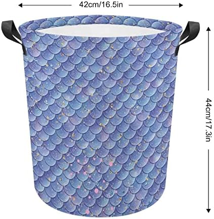 Çamaşır sepeti Mermaid Baskılar 09 Çamaşır sepeti Kolları İle Katlanabilir Sepet Kirli giysi saklama Çantası Yatak