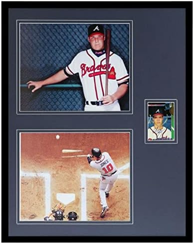 Chipper Jones İmzalı Çerçeveli 16x20 Fotoğraf Seti JSA Braves - İmzalı MLB Fotoğrafları