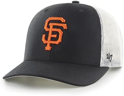 '47 MLB Erkek Kamyon Şoförü Snapback Ayarlanabilir Şapka (San Francisco Giants-Siyah), Tek Beden