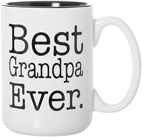 Gelmiş geçmiş en iyi Büyükbaba-15oz Çift Taraflı Kahve Çay Bardağı (Siyah Kakmalı Büyükbaba)
