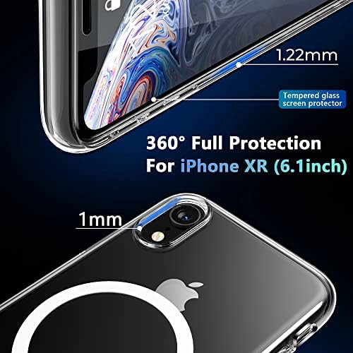 YEMODO Kristal Berraklığında Telefon iPhone için kılıf XR 6.1 Koruyucu Manyetik iPhone XR Kılıf ile Uyumlu Magsafe