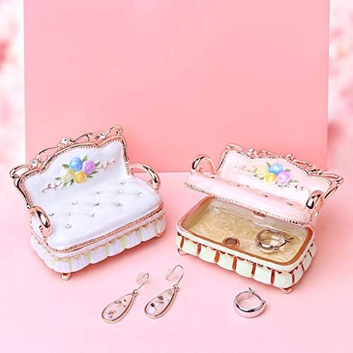 SUNESA Mücevher Kutusu Dekoratif Koleksiyon Takı Biblo Kutusu Kadınlar İçin Mini Mobilya Kanepe Mücevher Kutusu saklama