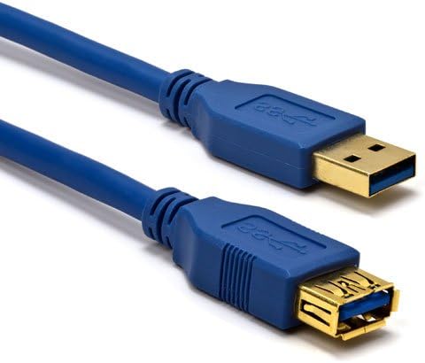 Cmple-USB 3.0 A-Erkek / Dişi Kamera Kablosu, 1,5 FT, Mavi