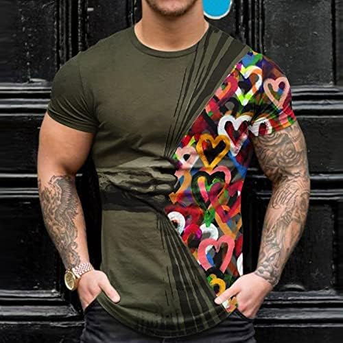 XXBR Erkek Asker Kısa Kollu T-Shirt Yaz Sokak 3D Komik Grafik Baskı Tee Üstleri Atletik Kas Slim fit T Gömlek