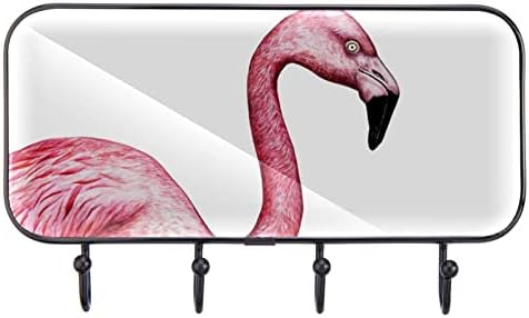Yapışkanlı Paslanmaz Çelik Kanca Havlu Ceket Duvar Kanca Sıkışmış Banyo veya Mutfak Flamingo Egzotik Kuş