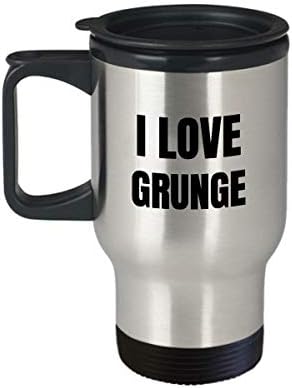 Ben Aşk Grunge Seyahat Kupa Komik Hediye Fikir Yenilik Gag Kahve Çay 14 oz Paslanmaz Çelik