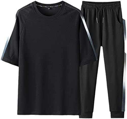 Erkek Spor T-Shirtspants İki Parçalı Setleri Ekleme koşu elbisesi Erkekler Kıyafetler Spor Giyim