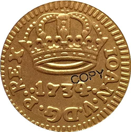 Mücadelesi Coin 1734 Brezilya Paraları Kopya Ev Odası Ofis Dekor için Sikke Koleksiyonu