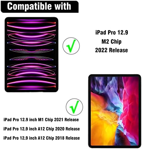 KEANBOLL Temperli Cam Ekran Koruyucu için iPad Pro 12.9 inç M2 Çip / iPad Pro 12.9 inç 2022-2018 (6./5./4./3.) Model[Dalga