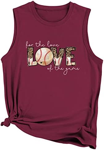 Beyzbol tankı Üstleri Kadınlar için Aşk Mektubu Baskı Yelek Gömlek Kaşkorse Kolsuz Tişört Komik Sevimli Grafik Baskı
