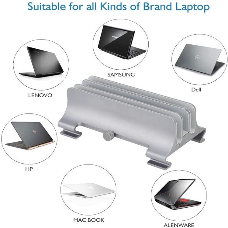 EYHLKM Dikey Ayarlanabilir laptop standı Alüminyum Taşınabilir Masaüstü Dizüstü takoz desteği Taban Tutucu (Renk: