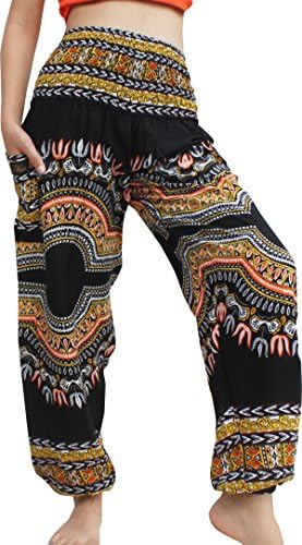 RaanPahMuang Önlüklü Bel Harem dökümlü pantolon, Kadın, Rayon Fil Boho Yoga