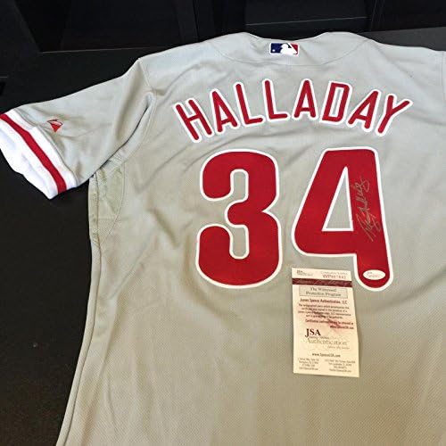 Roy Halladay İmzalı Otantik Philadelphia Phillies Oyun Modeli Forması JSA COA İmzalı MLB Formaları