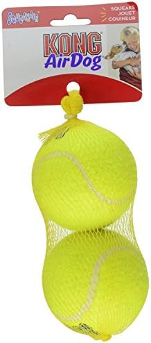 KONG Air Dog Squeakair Köpek Oyuncak Tenis Topları, Büyük 2 Top