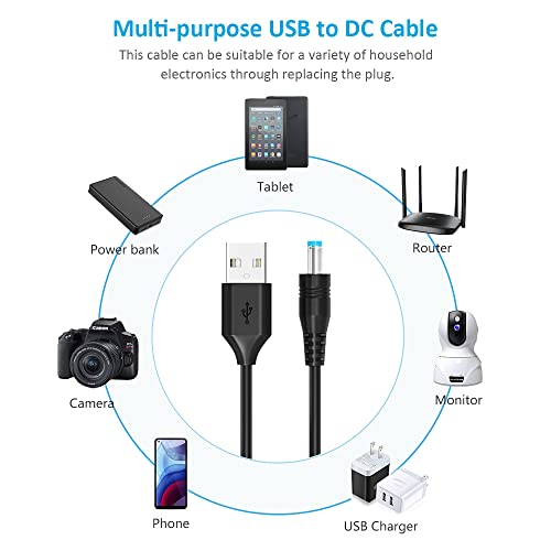 Basicvolt Evrensel Güç Kablosu 14 Değiştirilebilir Konektörlü USB-A Kablosu 5V USB Şarj Kablosu PS3 PS4 Denetleyicisi