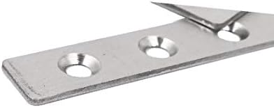 X-DREE Kabine Kapı Paslanmaz Çelik Ankastre Ofset Pivot Menteşe Gümüş Ton 64mm x 21.5 mm (Puerta del gabinete, ınserción