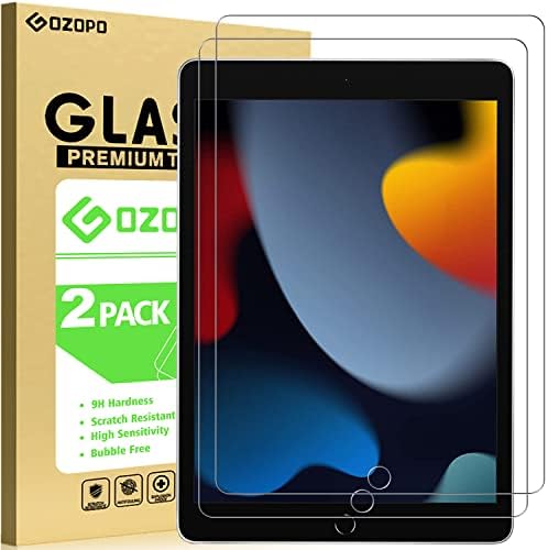 GOZOPO [2-Pack]Ekran Koruyucu için iPad 9th Nesil, iPad 8th / 7th Nesil, temperli Cam Filmi için iPad 10.2 inç 2021/2020/2019