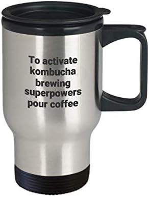 Kombucha Bira Seyahat Kupa-Komik Sarcastic Termal Yalıtımlı Paslanmaz Çelik Süper Güç Kahve Kupa Hediye
