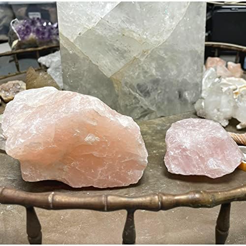 Mineralist Koleksiyonu Kristal Şifa Taşları, Doğal Gül Kuvars Kristalleri, 5-7 LB Kaba Kayalar Ham Hediye Taşlar