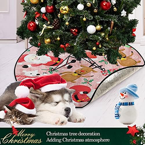 vısesunny Noel Sevimli Santa Ren Geyiği Şapka Mevcut Kutup Ayısı Çizgi Film Karakteri Noel Ağacı Mat Ağaç Standı