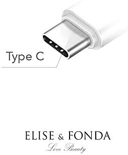 ELİSE & FONDA TP53 Tipi-C USB şarj Portu Muhteşem Kristal Anti Toz Fiş ile Tiny Yuvarlak İlk harf Bir Kolye Cep Telefonu
