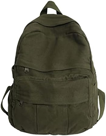 GAXOS Laptop Sırt Çantası Kadınlar için Seyahat keten sırt çantası Kadınlar için Vintage Yeşil Estetik okul sırt