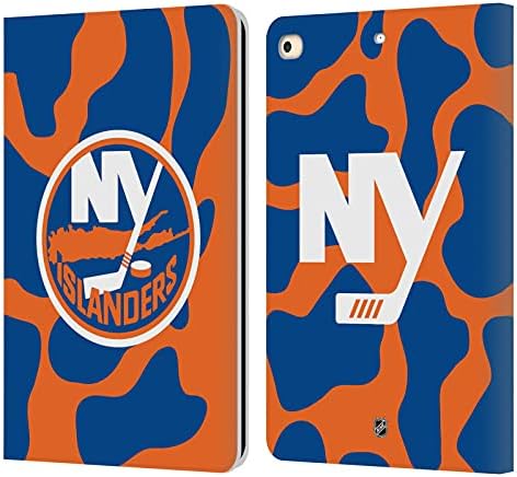 Kafa Çantası Tasarımları Resmi Lisanslı NHL İnek Desen New York Adalılar Deri Kitap Cüzdan Kılıf Kapak Apple iPad