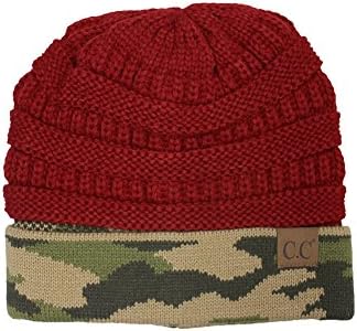 ScarvesMe Sıcak ve Yeni Kamuflaj Kamuflaj Baskı Örgü Manşet Bere Sıcak Kış Şapka Skully Kap
