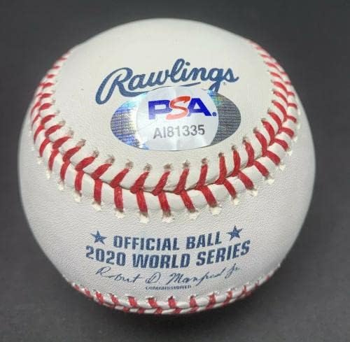 Dylan Floro İmzalı Dünya Serisi Beyzbol 2020 WS Şampiyonu PSA AI81335 - İmzalı Beyzbol Topları