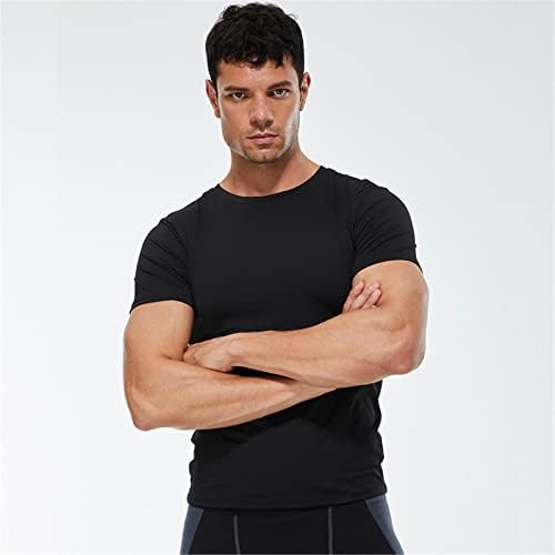 2023 Yeni Aktif Gömlek Sıkı Hızlı Kuru Slim Fit antrenman kıyafeti Spor T Shirt Koşu Spor Erkekler Ekstra Küçük Uzun