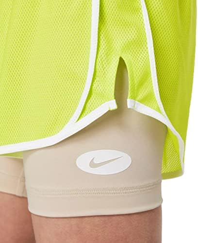 Nike Girls ' Dri-FİT Tempo 2'si 1 Arada Antrenman Şortu (Atom Yeşili) Beden Büyük