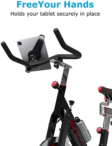 Spin Bisiklet Büyük Tablet Dağı, woleyı iPad Mikrofon Standı Egzersiz Bisikleti Gidon Tutucu Sabit Bisiklet, Koşu