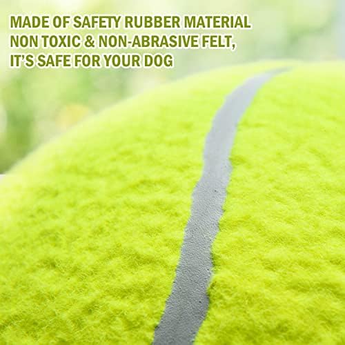 Köpekler için Pomeat 2 ADET Gaint Tenis Topu, 9.5 Şişme Büyük Tenis Topları Pet Çiğnemek Oyuncak, Küçük/Orta/Büyük