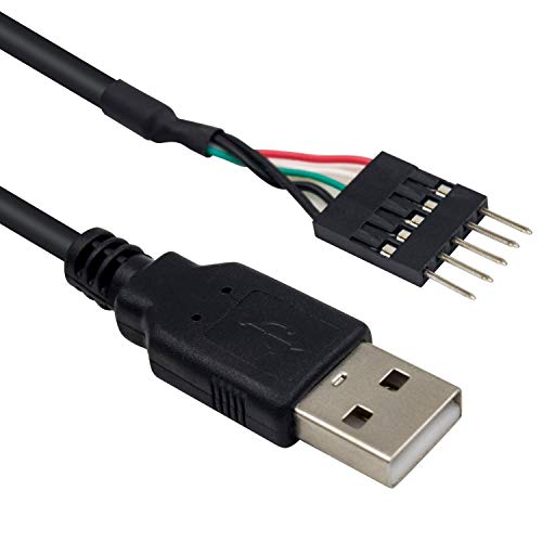 Duttek USB USB Anakart Başlık Kablosu, USB 2.0 Tip A Erkek 5 Pin Erkek Başlık Dupont kablo kordonu 30 CM/12İN (2