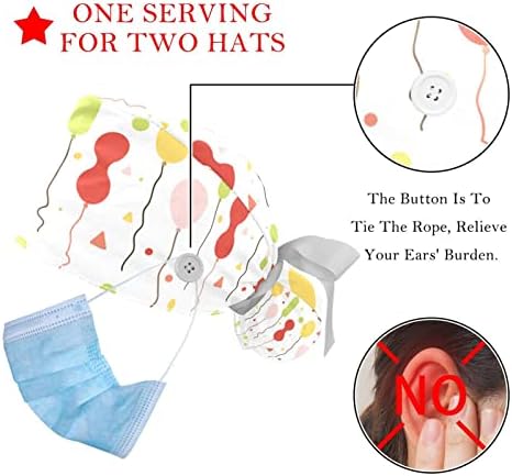 Kadınlar için Ter Bandı ile 2 Paket Çalışma Kapakları, Yağlıboya Bahar At Kuyruğu Kese Fırçalayın Şapkalar