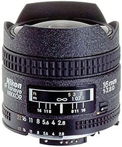 Nikon AF FX Balıkgözü-NİKKOR 16mm f / 2.8 D Sabit Lens ile Otomatik Odaklama Nikon DSLR kameralar için