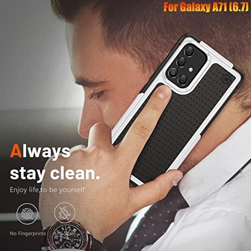 ymxdmd Ağır Samsung Kılıfı Galaxy A71 (5G) 6.7 İnç, Hava Yastıklı 4 Köşe[12ft Düşme Koruması], Kaymaz Dokulu Kavrama