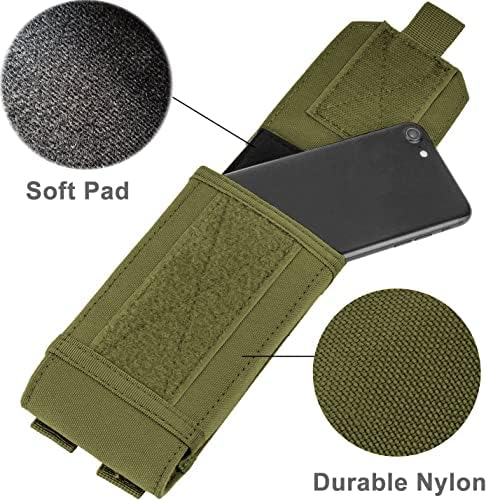 Urvoix Ordu Camo Molle Çantası Cep Telefonu Kemer Kılıfı Kılıf Kapak Kılıf Boyut L, Yeşil