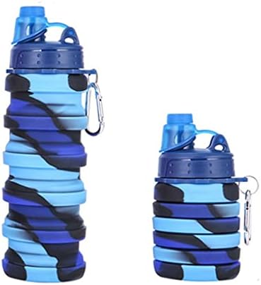 N / A Silikon spor şişesi Rüzgar Kamuflaj açık alan sporları Taşınabilir Bardak Kişiselleştirilmiş Katlanır Su Bardağı