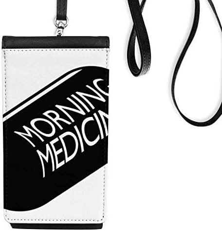 Sabah tıp alıntı Art Deco hediye Moda telefon cüzdan çanta asılı cep kılıfı siyah cep