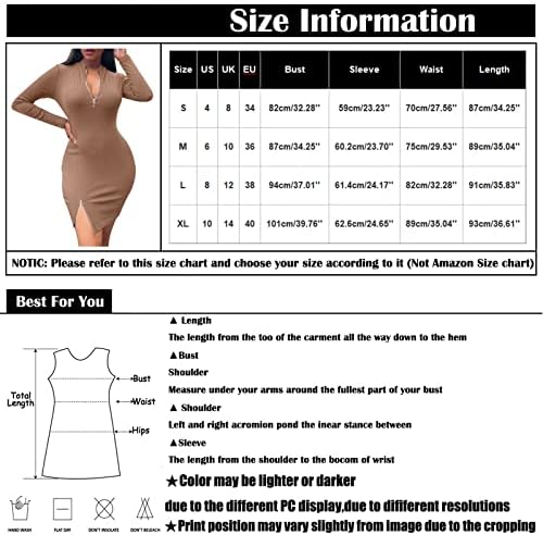 NOKMOPO Uzun Kollu Elbise Kadınlar için Rahat Yuvarlak Boyun Uzun Kollu Düz Renk Boşluklar Seksi Paket Kalça Elbise