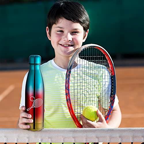 Patlama Düzenli Giyim Spor Su Şişesi-Tenis-Paslanmaz Çelik Metal Yalıtımlı Şişe-BPA Free-Leakproof - 500ml-Metgold