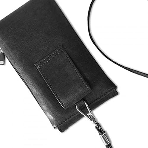 Ben en basit kız Art Deco hediye moda telefon cüzdan çanta asılı cep kılıfı siyah cep